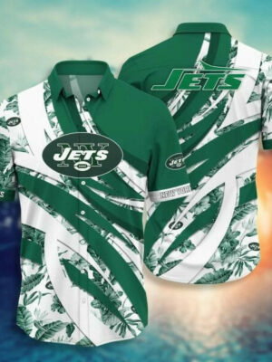 Sport-Team New York Jets Green White Hawaiian Shirt Men Women Aloha Shirt