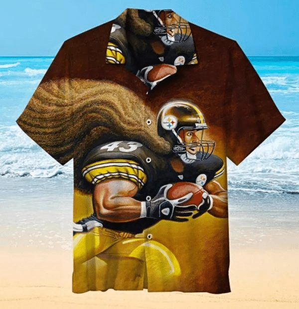 Sport-Team Pittsburgh Steelers Dark Yellow Version Hawaiian Shirt Men Women Aloha Shirt
