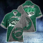 Sport-Team New York Jets Green Grey Hawaiian Shirt Men Women Aloha Shirt