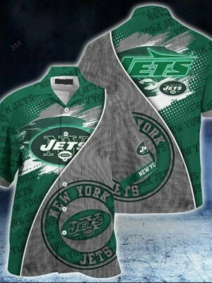 Sport-Team New York Jets Green Grey Hawaiian Shirt Men Women Aloha Shirt