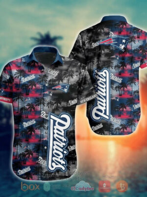 Sport-Team New England Patriots Coconut Beach Black Hawaiian Shirt Men Women Aloha Shirt