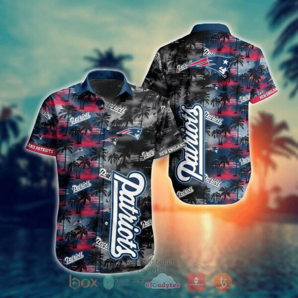 Sport-Team New England Patriots Coconut Beach Black Hawaiian Shirt Men Women Aloha Shirt