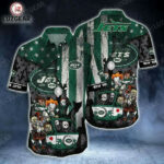 Sport-Team New York Jets Halloween Green Hawaiian Shirt Men Women Aloha Shirt