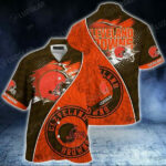 Sport-Team Cleveland Browns Orange Hawaiian Shirt V2 Men Women Aloha Shirt