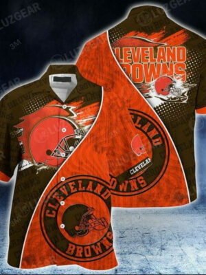 Sport-Team Cleveland Browns Orange Hawaiian Shirt V2 Men Women Aloha Shirt