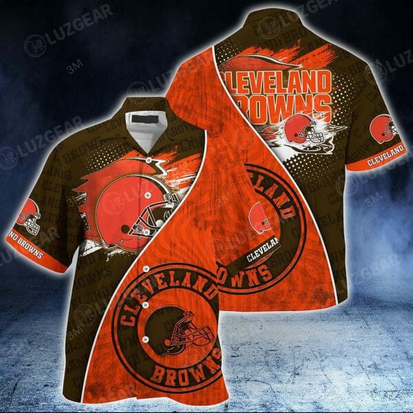 Sport-Team Cleveland Browns Orange Hawaiian Shirt V2 Men Women Aloha Shirt