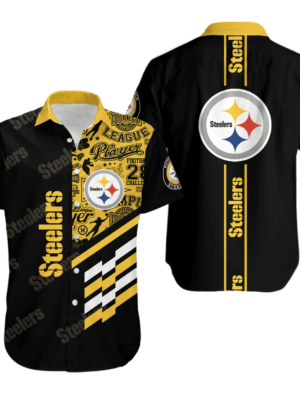 Sport-Team Pittsburgh Steelers Black Golden Edition Hawaiian Shirt Men Women Aloha Shirt