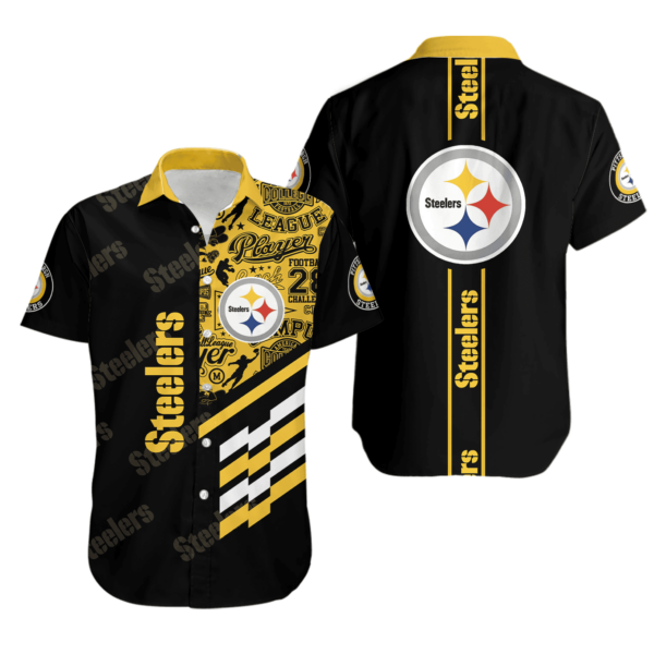 Sport-Team Pittsburgh Steelers Black Golden Edition Hawaiian Shirt Men Women Aloha Shirt