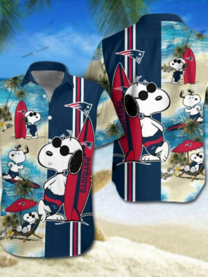 Sport-Team New England Patriots Middily Snoopy Hawaiian Shirt Men Women Aloha Shirt