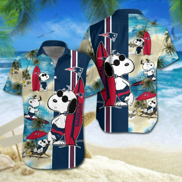 Sport-Team New England Patriots Middily Snoopy Hawaiian Shirt Men Women Aloha Shirt