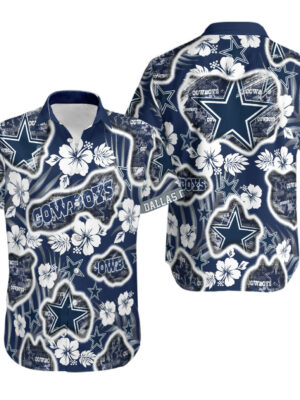 Sport-Team Dallas Cowboys Smell White Flower Hawaiian Shirt Men Women Aloha Shirt