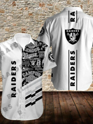 Sport-Team Las Vegas Raiders White Hawaiian Shirt Men Women Aloha Shirt