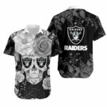 Sport-Team Las Vegas Raiders Skull Roses Hawaiian Shirt Men Women Aloha Shirt