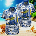Sport-Team Los Angeles Rams Baby Yoda Style Hot Trends Summber Hawaiian Shirt V4 Men Women Aloha Shirt