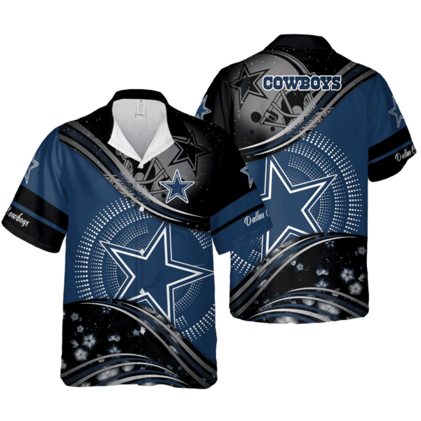 Sport-Team Dallas Cowboys Highlight Logo Grey Hawaiian Shirt Men Women Aloha Shirt