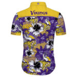 Sport-Team Minnesota Vikings Tropical Flower Purple Yellow Hawaiian Shirt Men Women Aloha Shirt