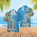 Sport-Team Detroit Lions Blue Silver Hawaiian Shirt V2 Men Women Aloha Shirt