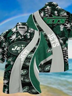 Sport-Team New York Jets Green Grey Hawaiian Shirt V3 Men Women Aloha Shirt
