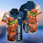 Sport-Team Denver Broncos Baby Yoda Hawaiian Shirt Men Women Aloha Shirt