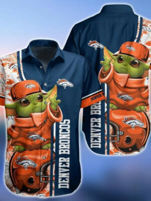 Sport-Team Denver Broncos Baby Yoda Hawaiian Shirt Men Women Aloha Shirt