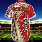 Sport-Team San Francisco 49ers Skeleton Dancing With Logo Hawaiian Shirt Men Women Aloha Shirt