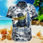 Sport-Team Tennessee Titans Baby Yoda Hawaiian Shirt Men Women Aloha Shirt