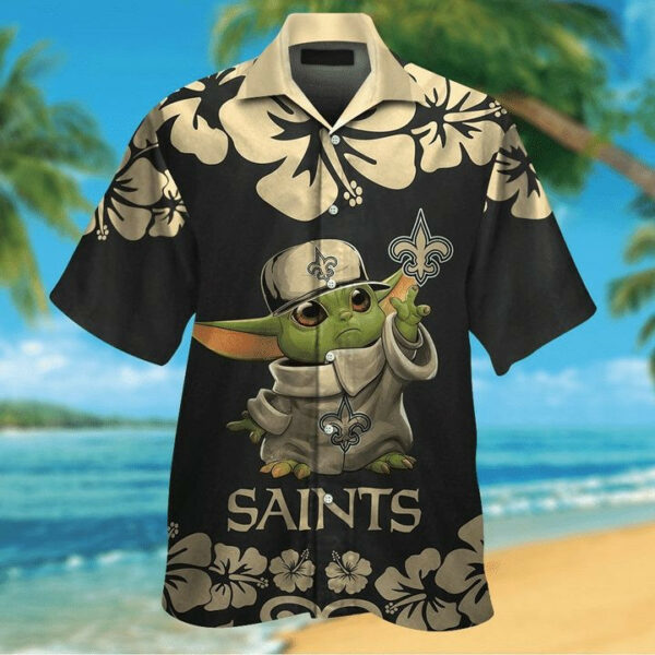 Sport-Team New Orleans Saints Baby Yoda Hawaiian Shirt Men Women Aloha Shirt