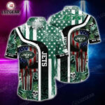 Sport-Team New York Jets American Flag Skull Hawaiian Shirt Men Women Aloha Shirt