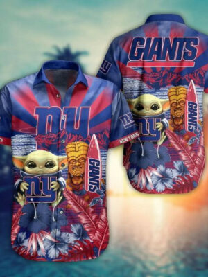 Sport-Team New York Giants Baby Yoda Hawaiian Shirt Men Women Aloha Shirt
