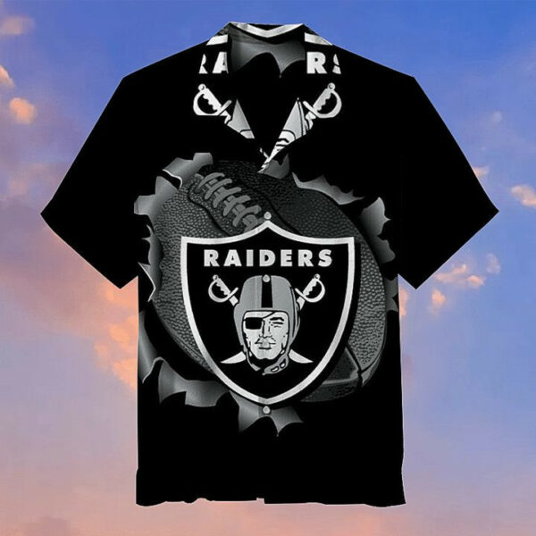 Sport-Team Las Vegas Raiders Black Hawaiian Shirt Men Women Aloha Shirt