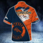 Sport-Team Denver Broncos Orange Navy Blue Hawaiian Shirt V2 Men Women Aloha Shirt