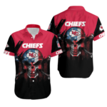 Sport-Team Kansas City Chiefs Red Skull Hawaiian Shirt Men Women Aloha Shirt