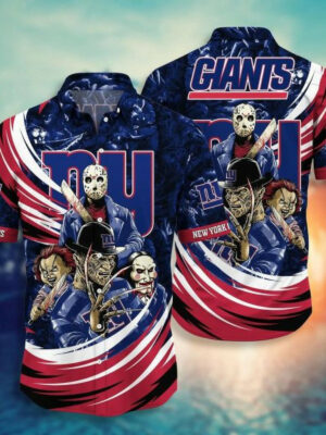 Sport-Team New York Giants Halloween Night Hawaiian Shirt Men Women Aloha Shirt