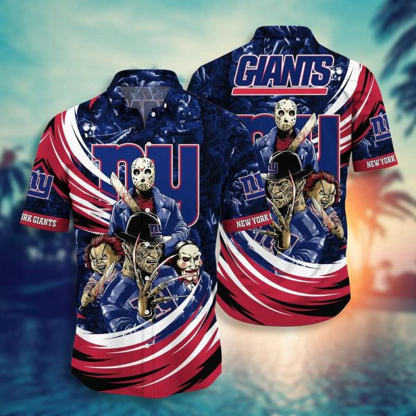 Sport-Team New York Giants Halloween Night Hawaiian Shirt Men Women Aloha Shirt