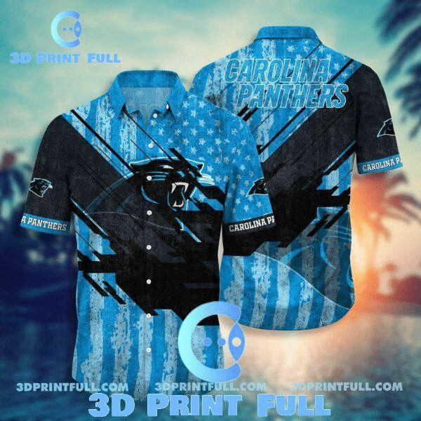 Sport-Team Carolina Panthers Blue Black Hawaiian Shirt V2 Men Women Aloha Shirt