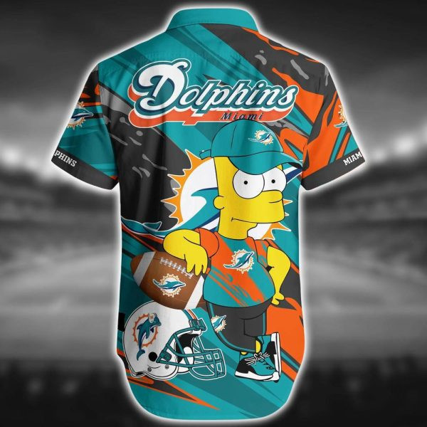 Sport-Team Miami Dolphins The Simpsons Aqua Hawaiian Shirt Men Women Aloha Shirt
