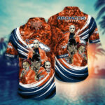 Sport-Team Denver Broncos Halloween Orange Hawaiian Shirt Men Women Aloha Shirt