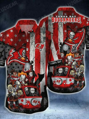 Sport-Team Tampa Bay Buccaneers Red Halloween Hawaiian Shirt Men Women Aloha Shirt