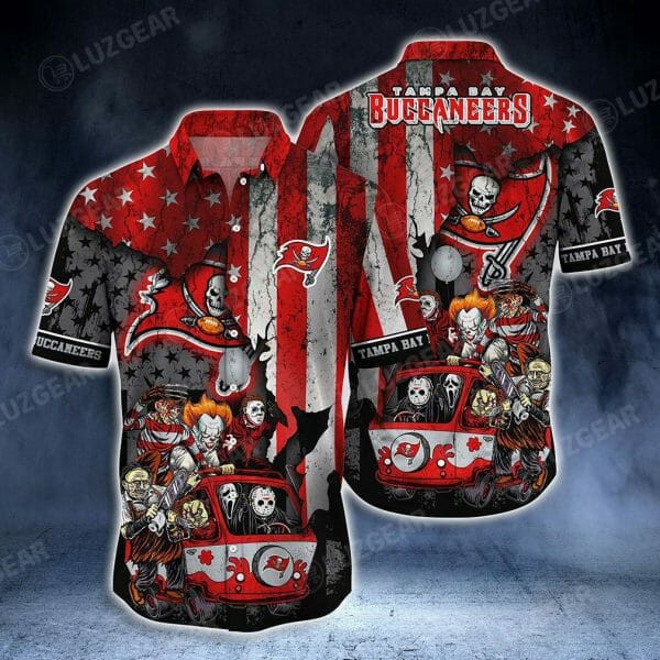 Sport-Team Tampa Bay Buccaneers Red Halloween Hawaiian Shirt Men Women Aloha Shirt
