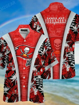 Sport-Team Tampa Bay Buccaneers Red Grey Hawaiian Shirt V4 Men Women Aloha Shirt
