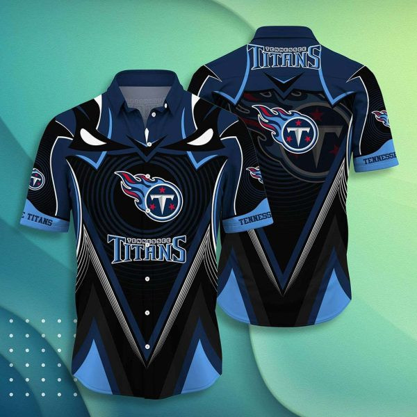 Sport-Team Tennessee Titans Navy Blue Hawaiian Shirt Men Women Aloha Shirt