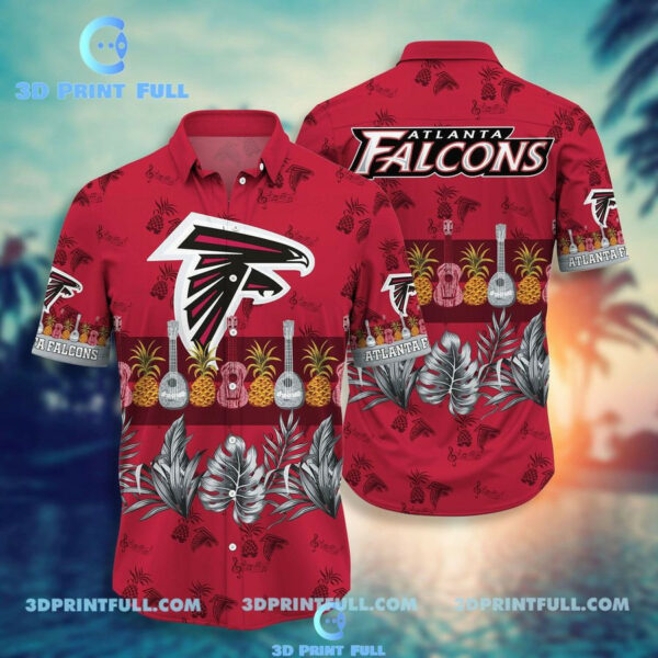 Sport-Team Atlanta Falcons Red Hawaiian Shirt Men Women Aloha Shirt