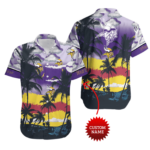 Sport-Team Minnesota Vikings Custom Name Coconut Purple Hawaiian Shirt V2 Men Women Aloha Shirt