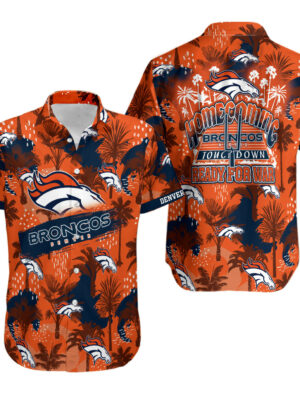 Sport-Team Denver Broncos Orange Navy Blue Hawaiian Shirt Men Women Aloha Shirt