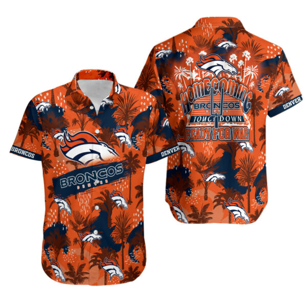 Sport-Team Denver Broncos Orange Navy Blue Hawaiian Shirt Men Women Aloha Shirt