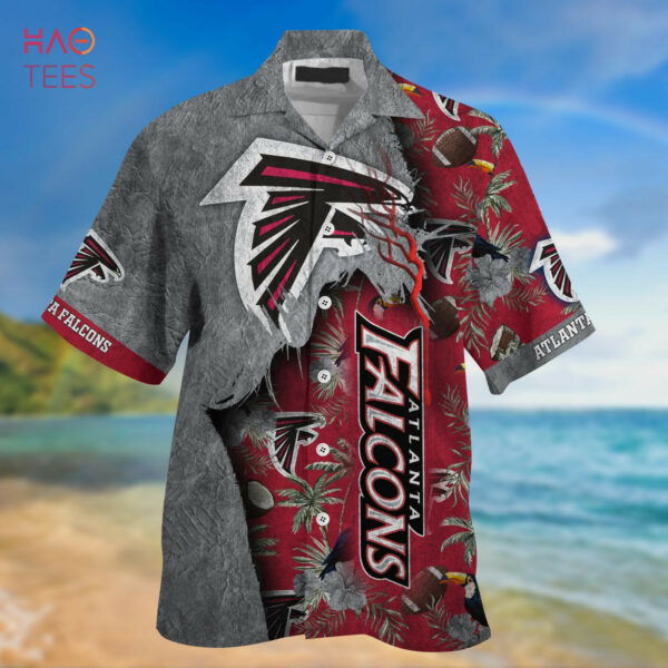 Sport-Team Atlanta Falcons Silver Red Hawaiian Shirt Men Women Aloha Shirt