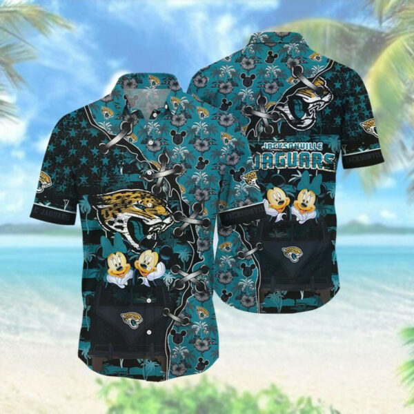 Sport-Team Jacksonville Jaguars Mickey Daisy Mouse Hawaiian Shirt Men Women Aloha Shirt