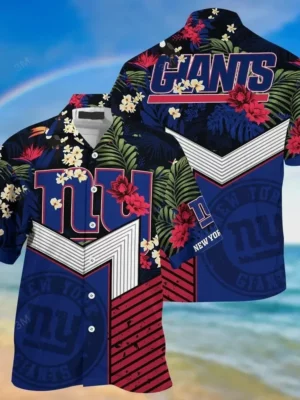 New York Giants Sport-Team Football Beach Shirt – Deep Blue Summer Hawaiian Shirt