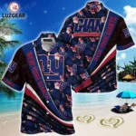 New York Giants Sport-Team Football Hawaiian With Tropical Flower Pattern Hawaiian Shirt For Fans