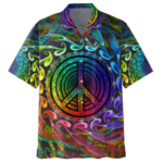 Trippy Colorful DragoSport-Teamy Psychedelic Hippie Hawaiian Shirt
